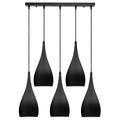 5-Way Linear Teardrop Pendant Light for Kitchen Islands Multi Drop Cluster E27 ~6107-5