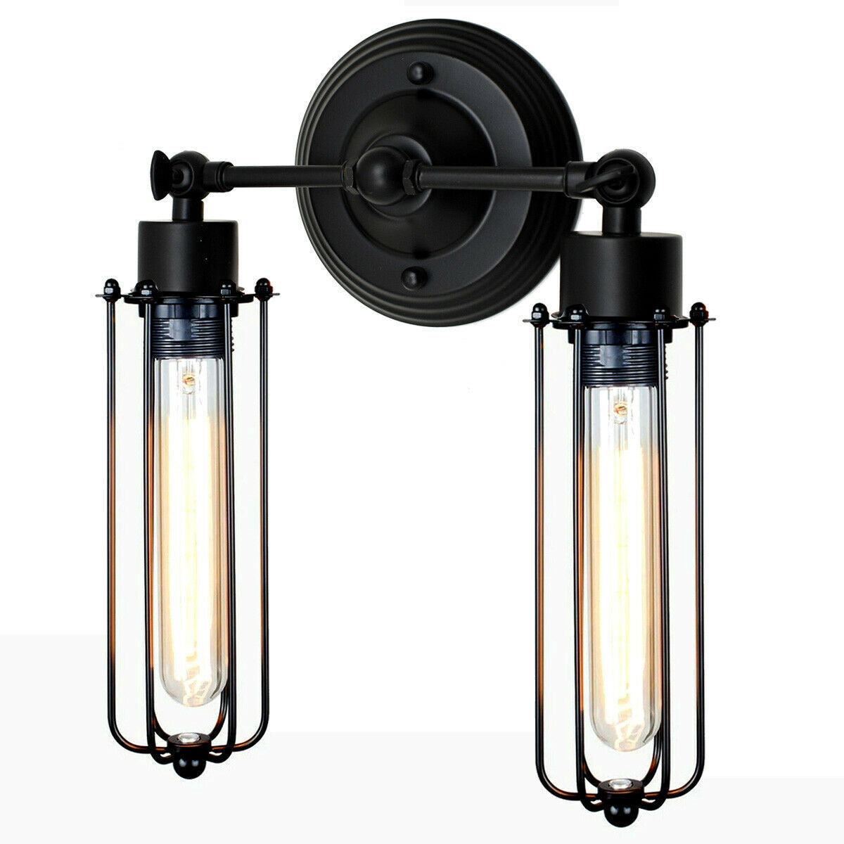 Vintage Industrial Wall Light Retro Cage Wall Sconce Lamp~5750-7
