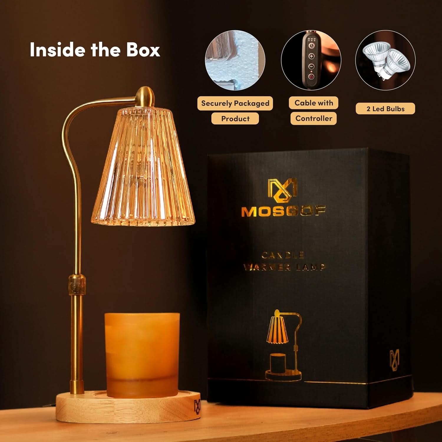 Stylish Candle Warmer Lamp With Programmable Timer-3