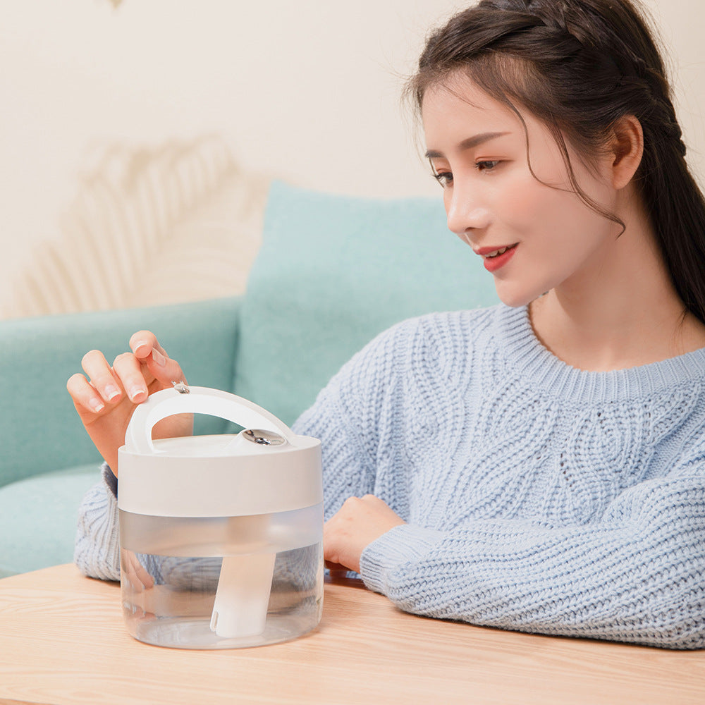 Portable Quiet Air Purifier with Humidifier Lamp