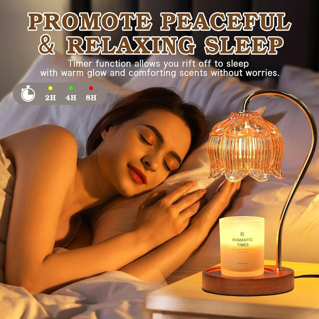 Lotus WaxMelt Warmer Lamp With ProgrammableTimerDimmable-4