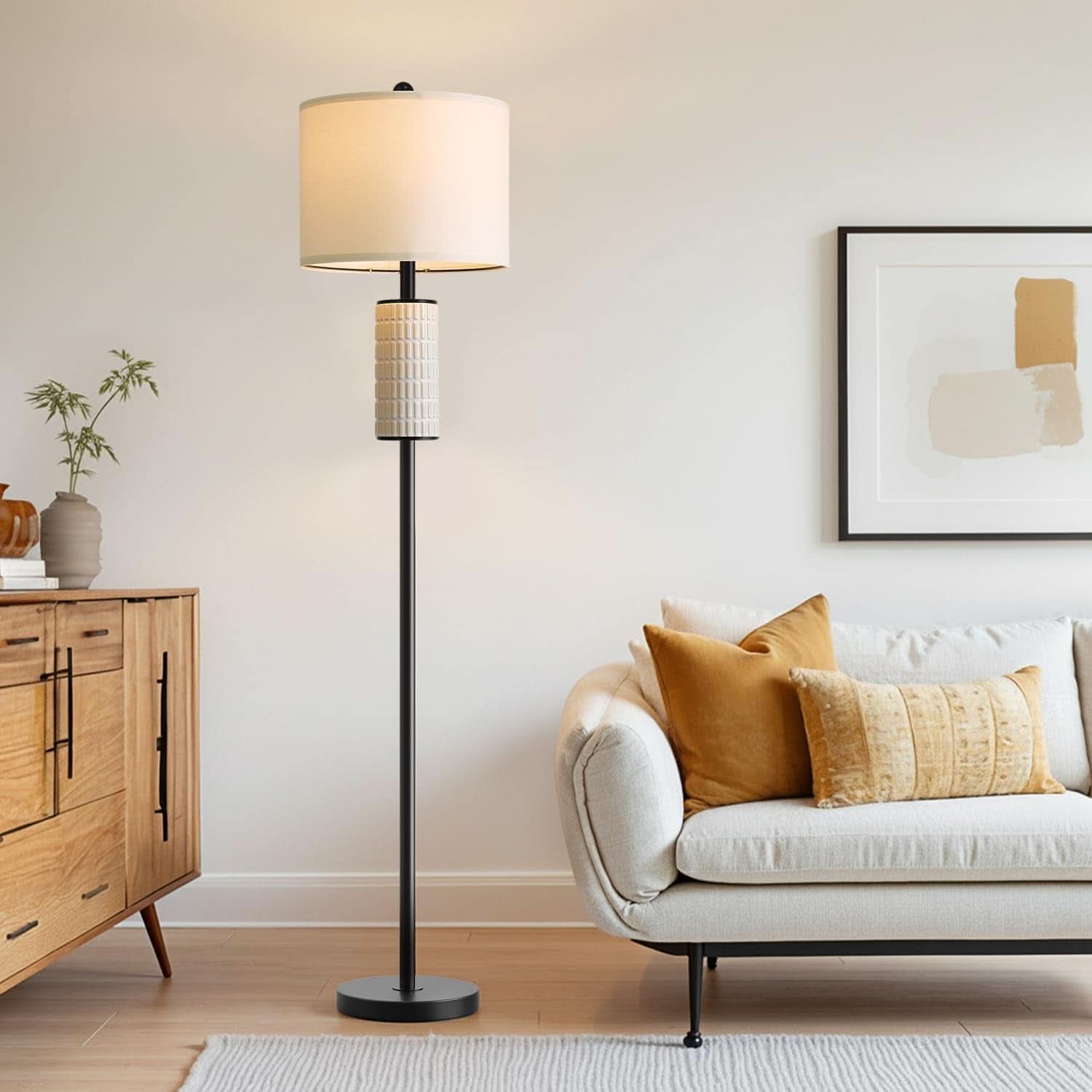 Matte Black 64 Inch Floor Lamp Architectural Design-4