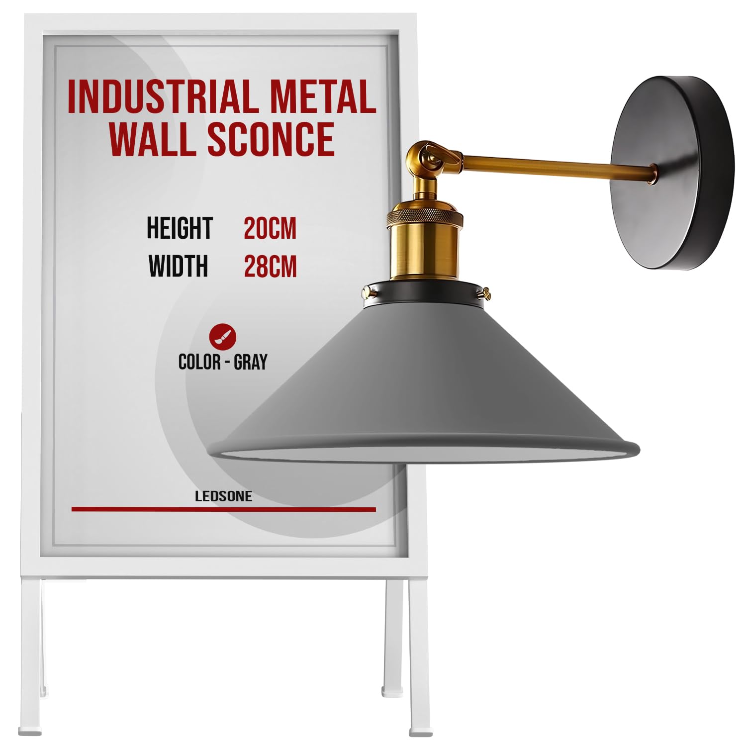 Wall Sconce Light Metal Indoor Easy Fit Max 60W ~6276-7