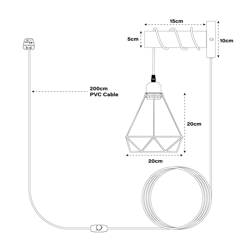 Industrial Dimmable Wall Lights ~6335-1