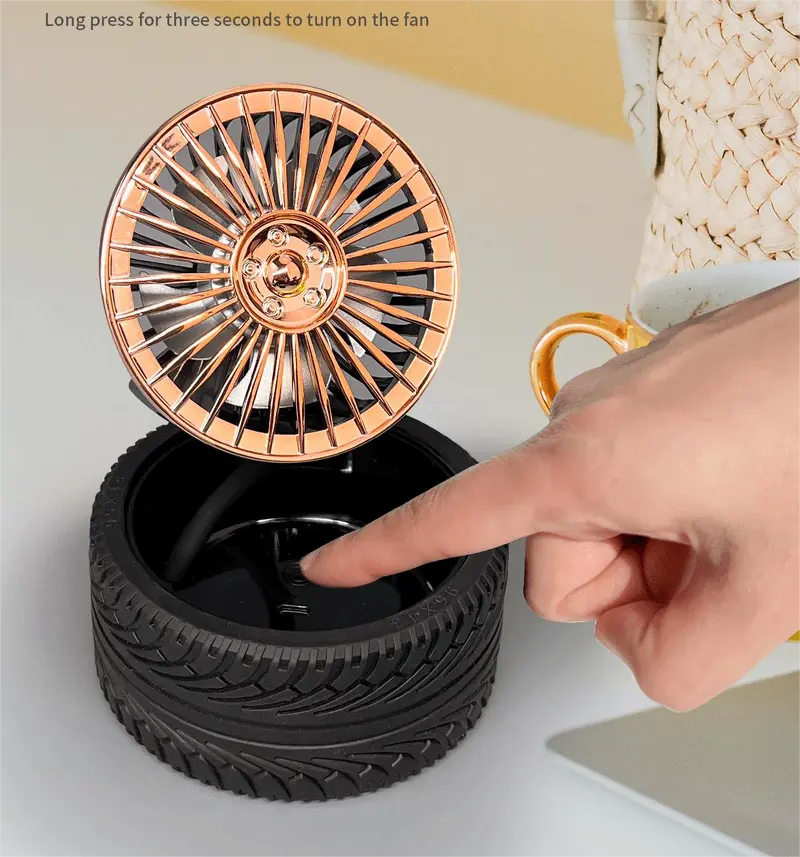 Portable USB Charging Tire Fan for Office and Travel