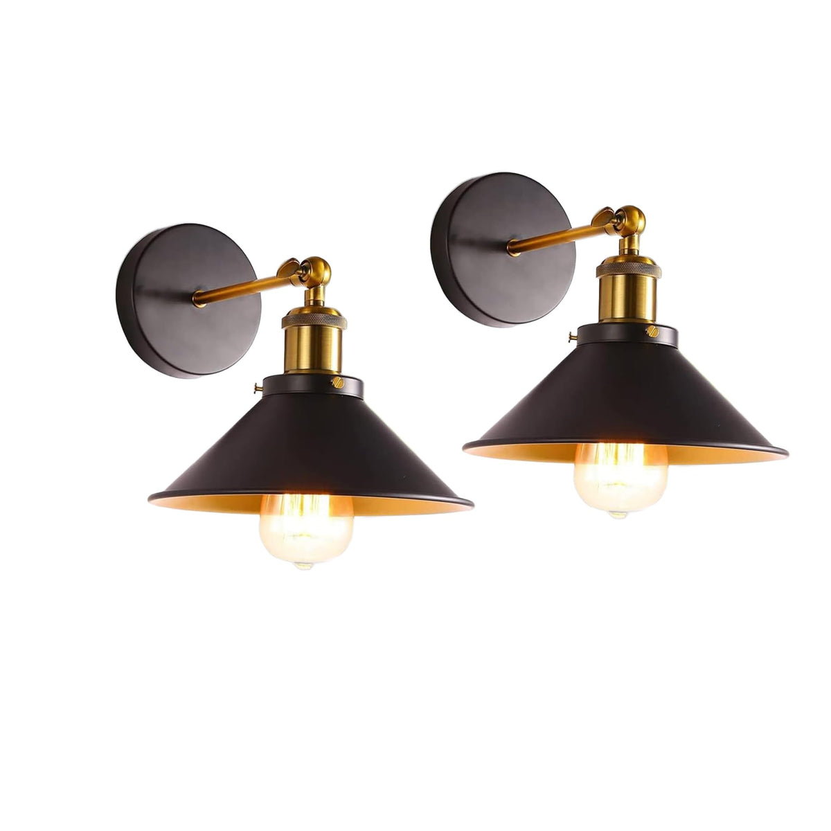 2 x Industrial Metal Wall Lights Indoor ~6192-11