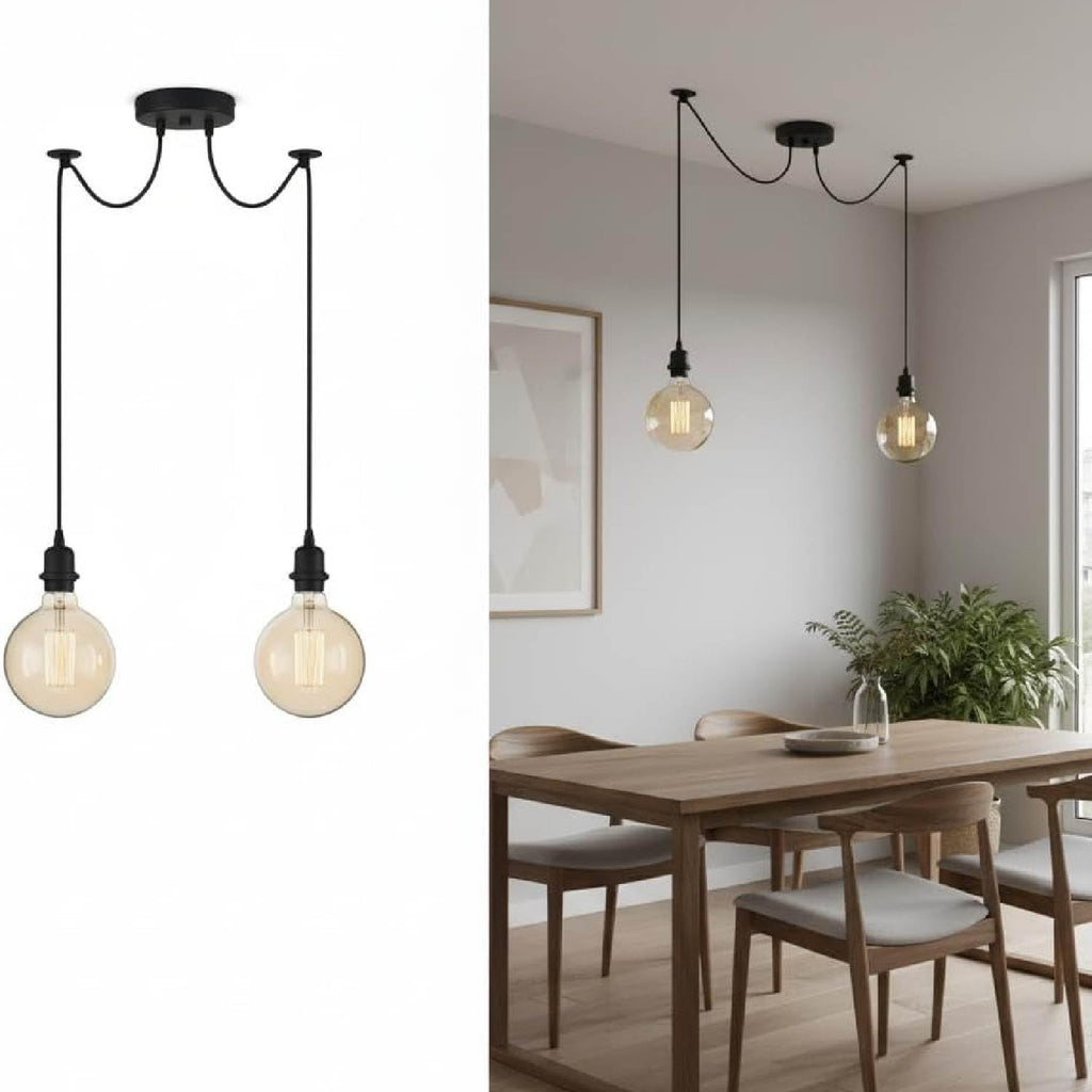 Spiral 2 Light Pendant lamp Fitting ~6432-4