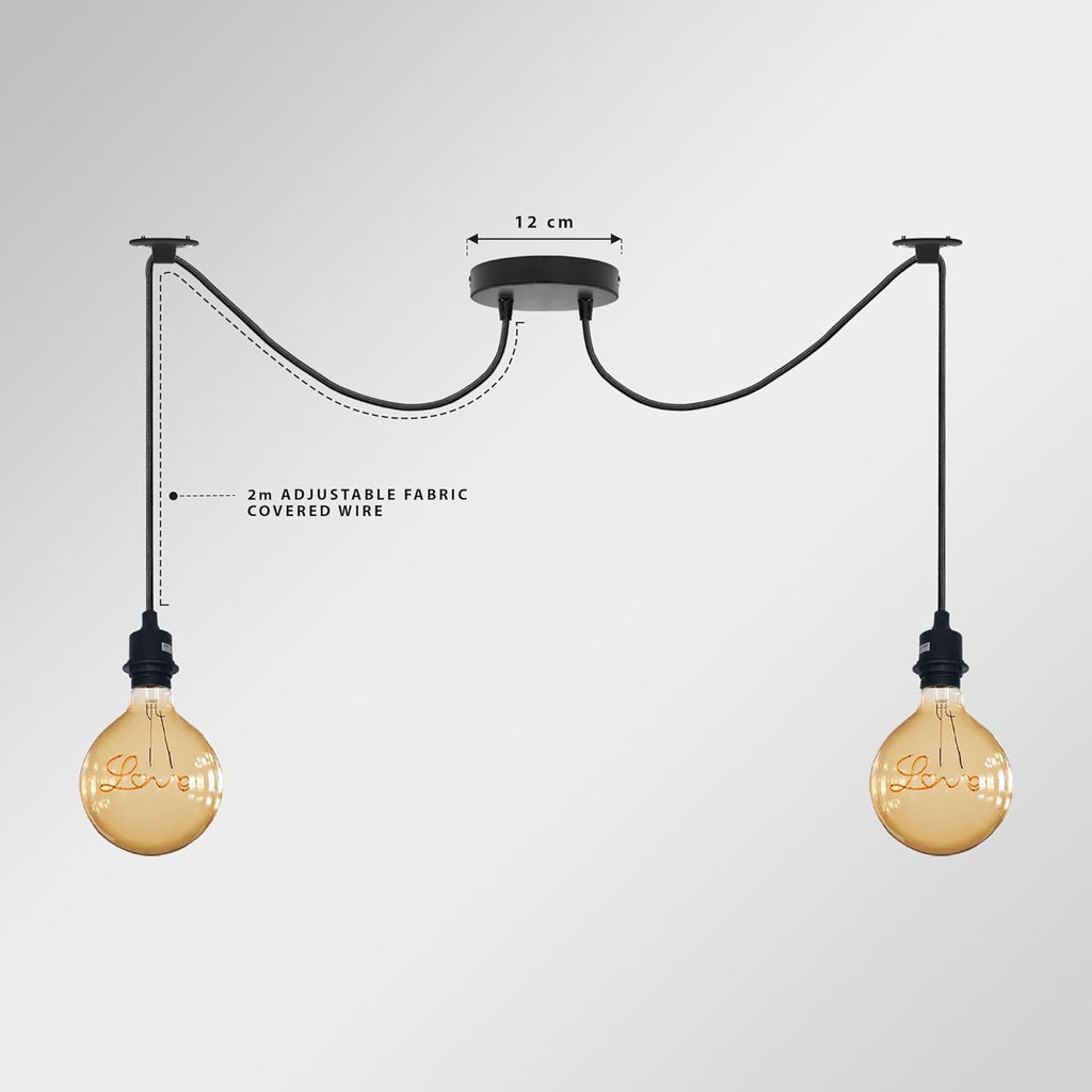 Spiral 2 Light Pendant lamp Fitting ~6432-1