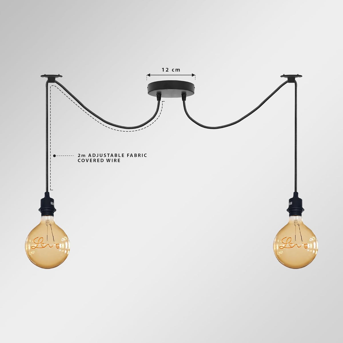 Spiral 2 Light Pendant lamp Fitting ~6432-1