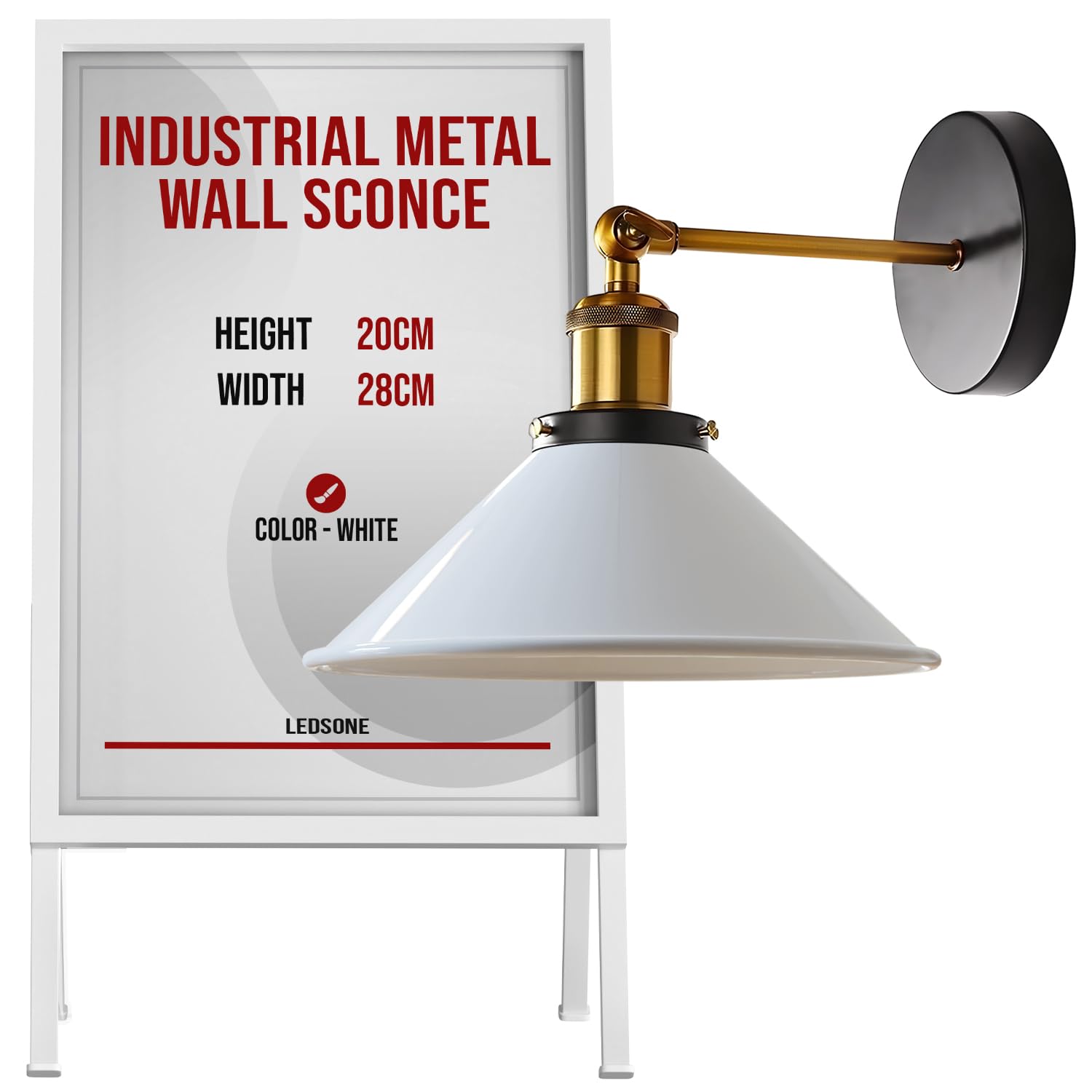 Wall Sconce Light Metal Indoor Easy Fit Max 60W ~6276-9