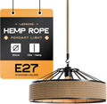 Retro Hemp Rope Pendant Light Adjustable Cable~6713-2