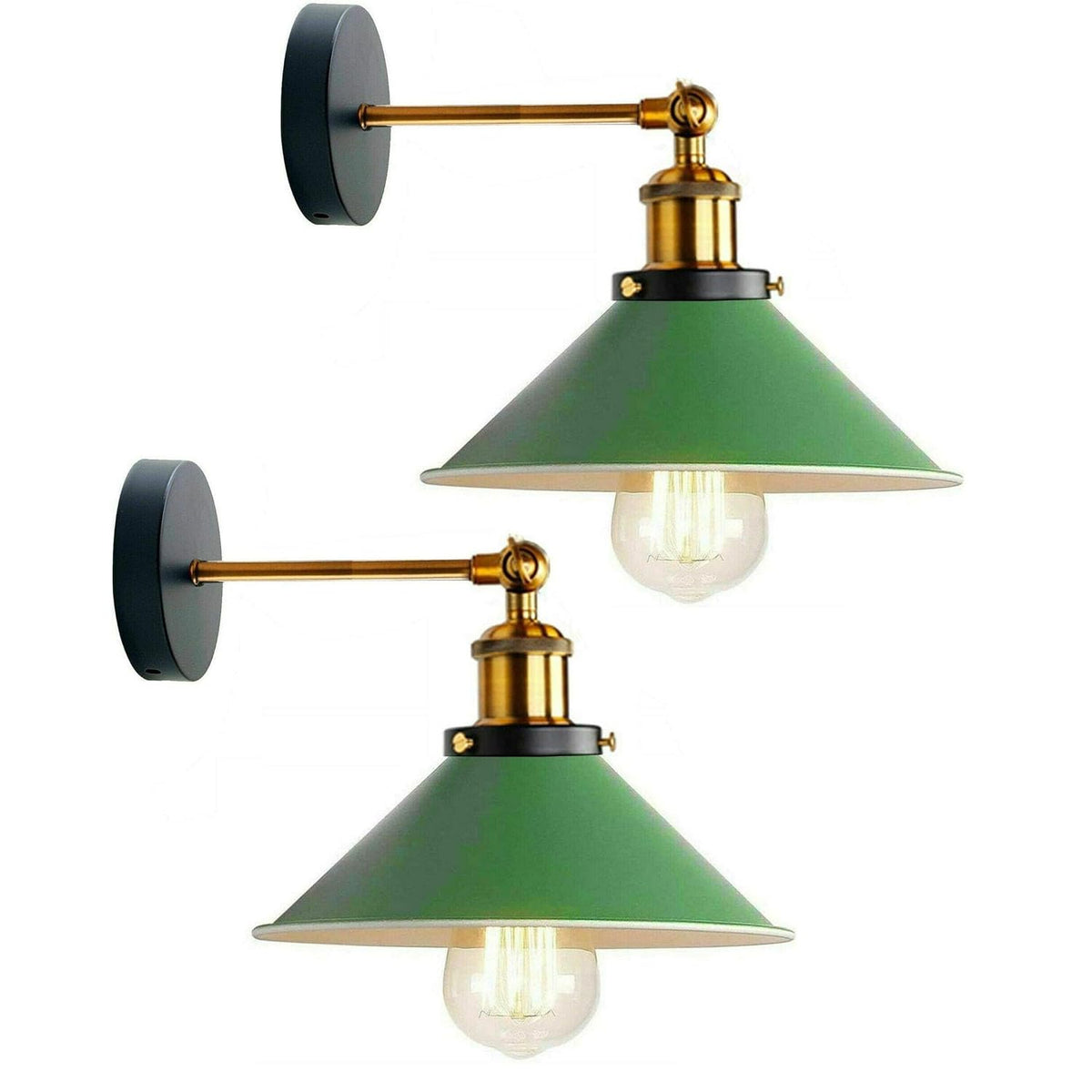 2 x Industrial Metal Wall Lights Indoor ~6192-9
