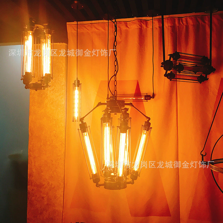 Eight-Head Branch Pendant Light for Loft Style Decor