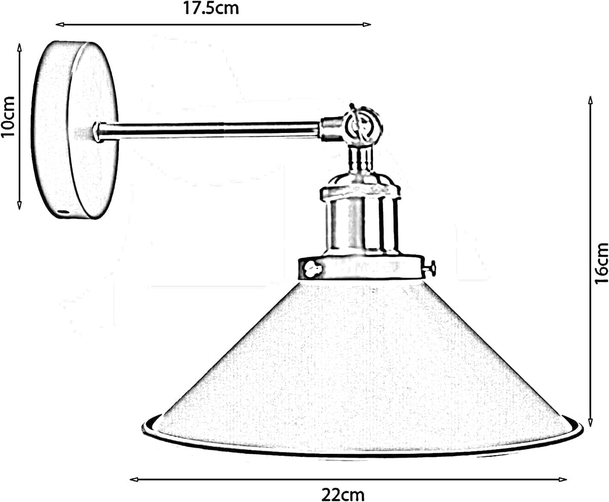 Industrial Metal Wall Sconce LED Light Fixtures ~ 6278-2