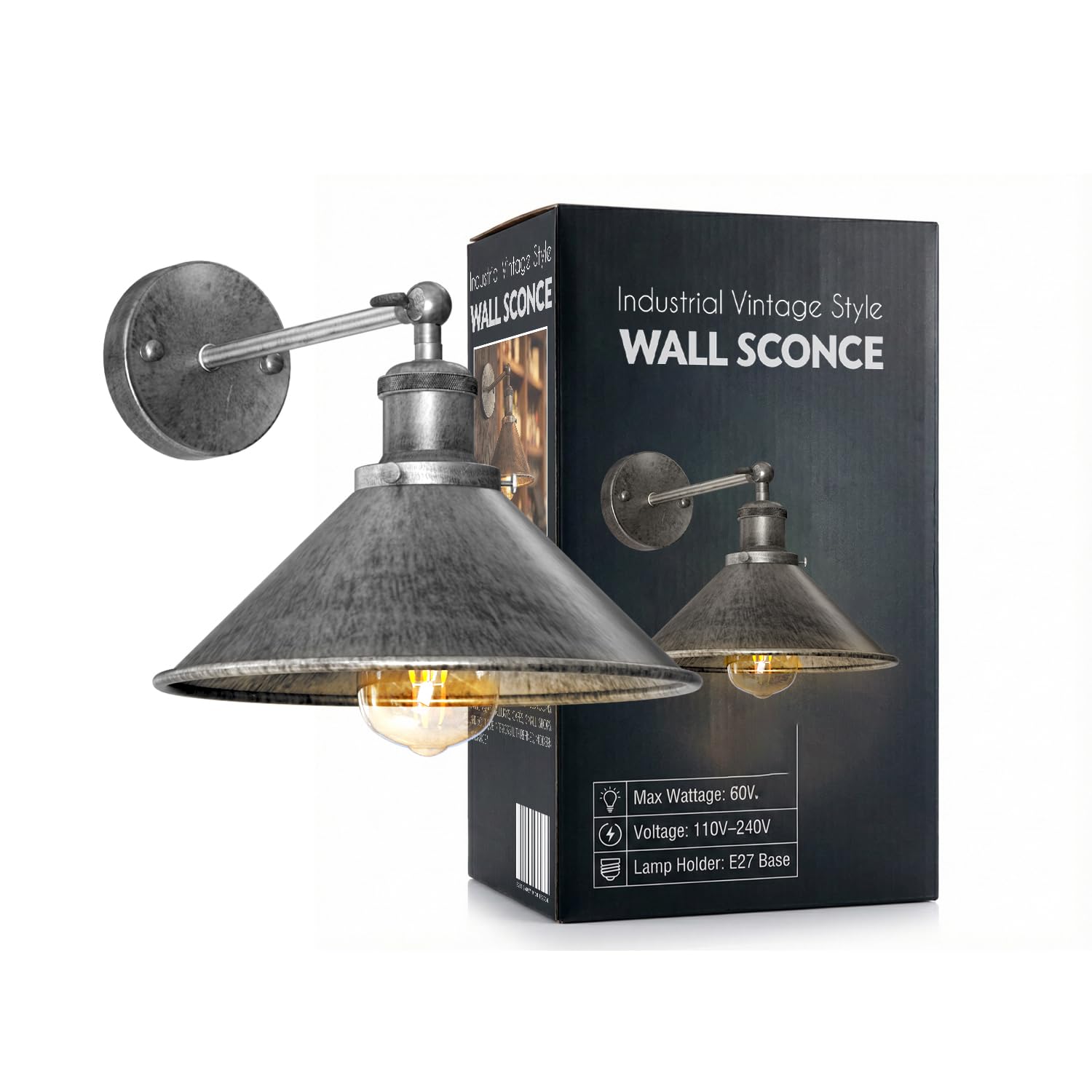 Wall Lights Metal Vintage Adjustable Swivel Living Room ~6784