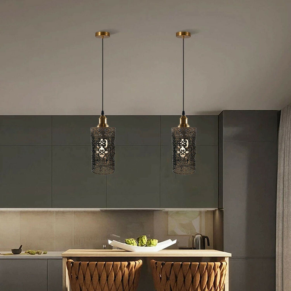 Industrial Metal Cage Pendant Ceiling Lamp Light~1316-2