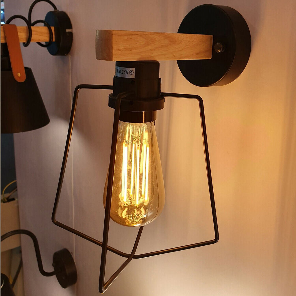 Vintage Modern Indoor Black Wall Sconce Wall Light Lamp Fitting Fixture ~1327-3