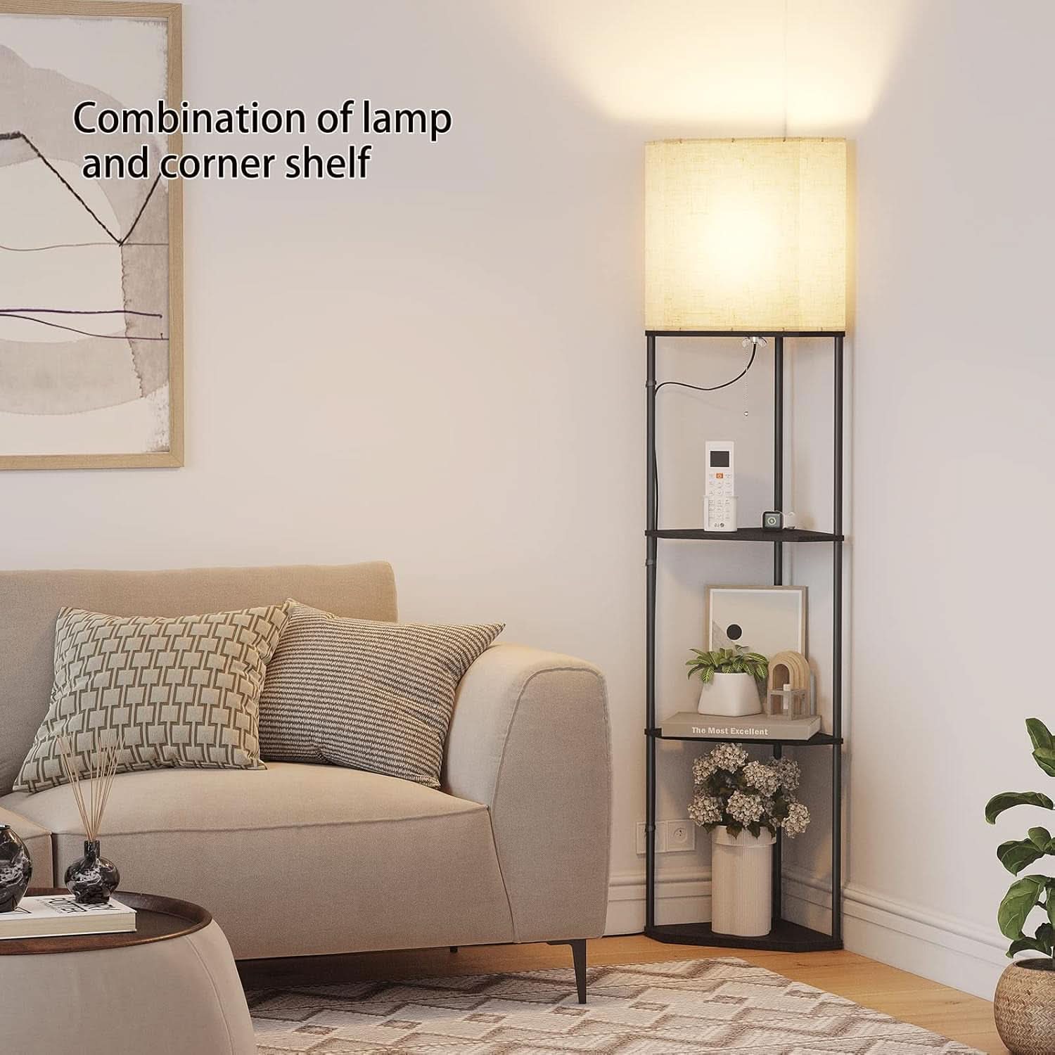 Corner Floor Lamp Three Color Temperature Lighting-2