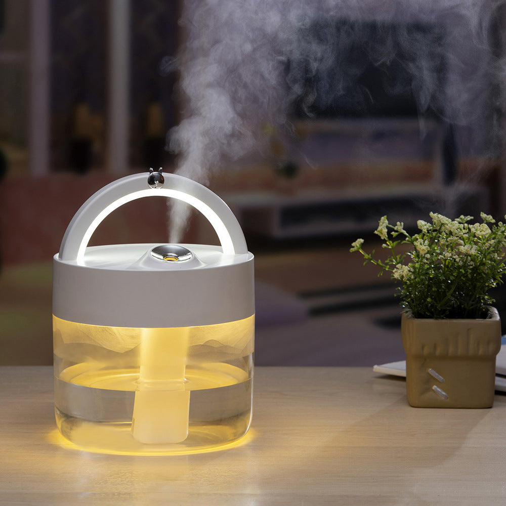 Portable Quiet Air Purifier with Humidifier Lamp