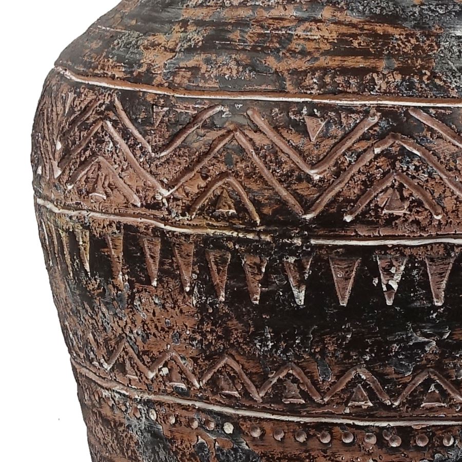 40cm x 32cm Aztec Large Composite Textured Vase Composite Plant Pot-2