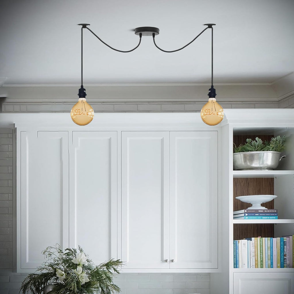 Spiral 2 Light Pendant lamp Fitting ~6432-3