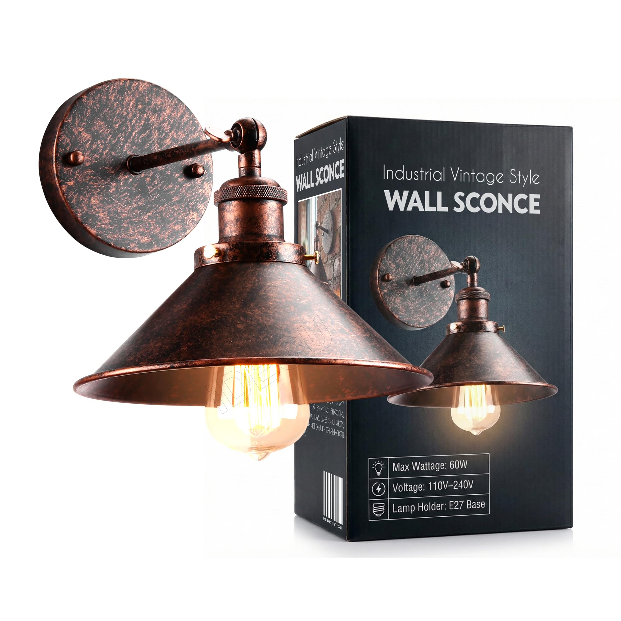 Wall Lights Metal Vintage Adjustable Swivel Living Room ~6784