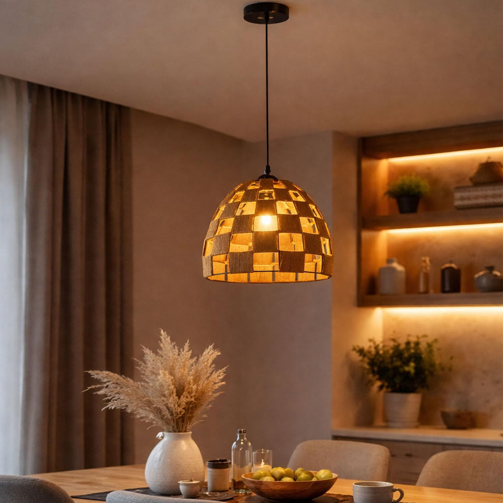 Woven Dome Pendant Shade E27 32.5cm ~6832-2