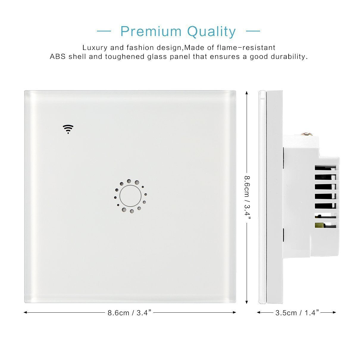 Sonoff Touch 86mm Smart Home Light Switch, Alexa Compatible