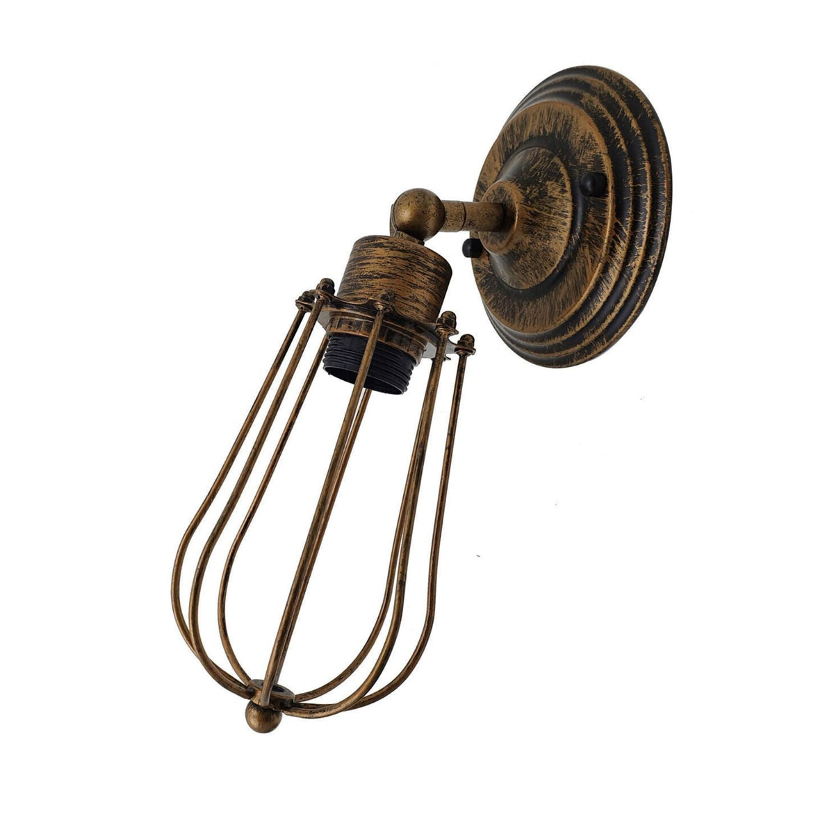 Industrial Wall Light Metal Wire cage E27 Wall Sconce Fitting ~6016-4