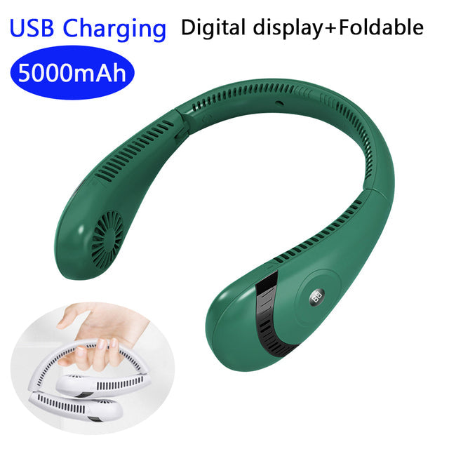 NeckBreeze Plus — Hanging Neck Fan with Digital Display