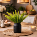 Black Vase Planter 13 x 13 x 14cm-0