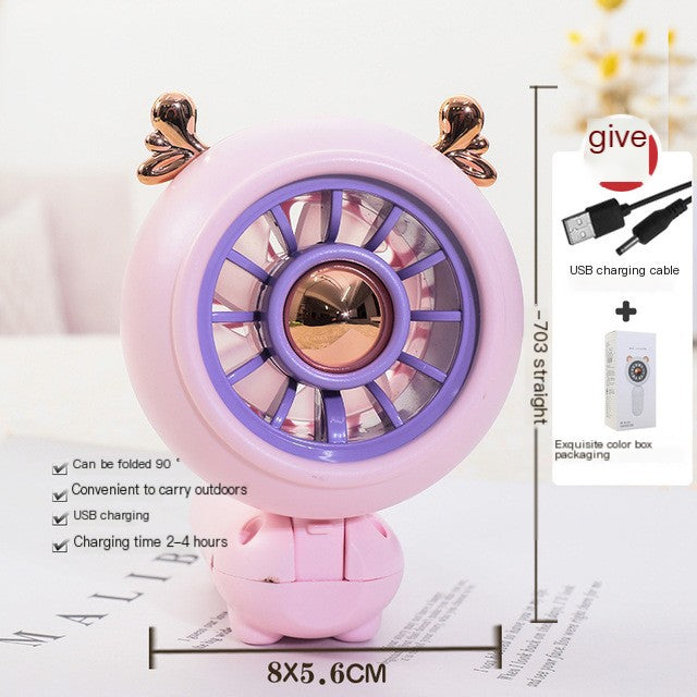 CartoonBreeze — Cartoon USB Rechargeable Handheld Fan