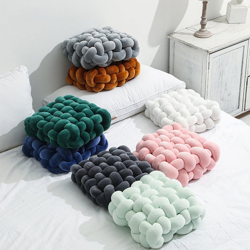 NovaPlush — Woven Square Plush Cushion Cover