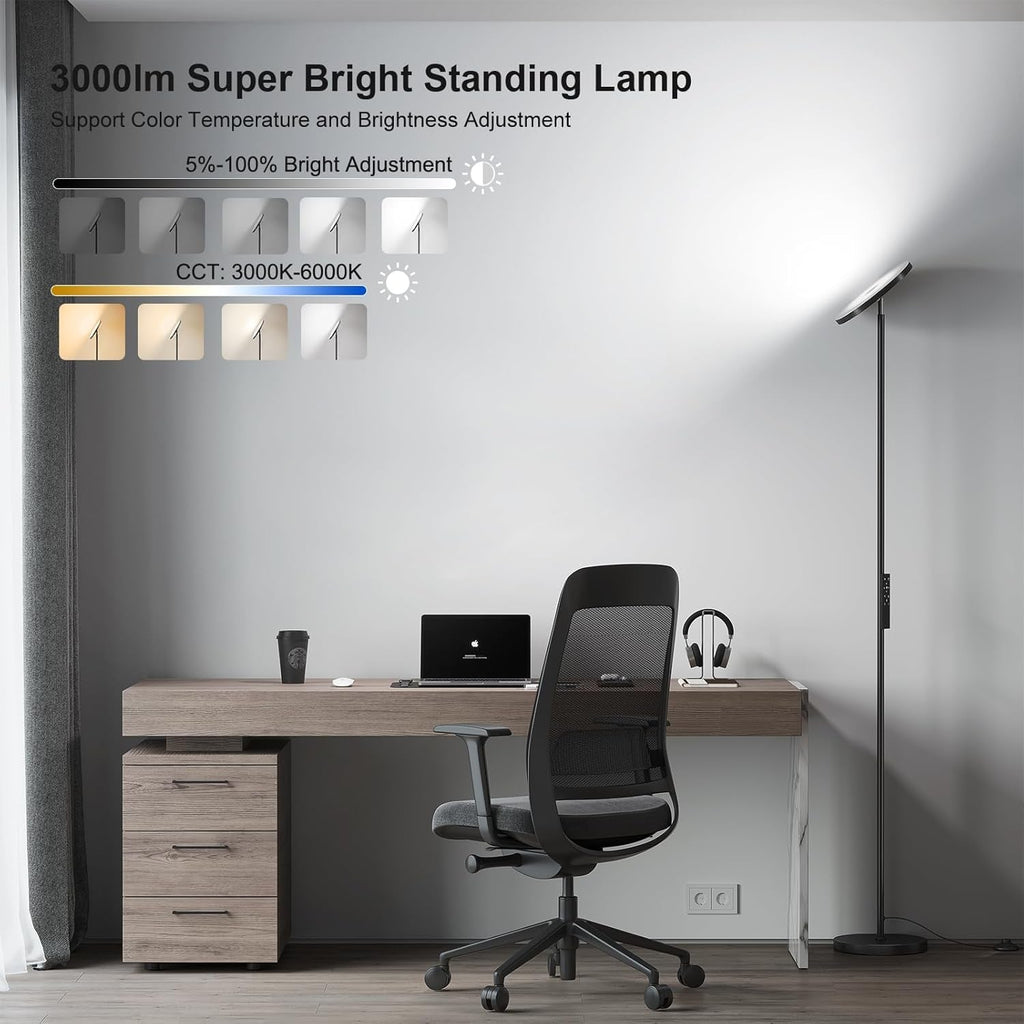 Luminous Floor Lamp 69Inch LED Dimmable Brightness-1