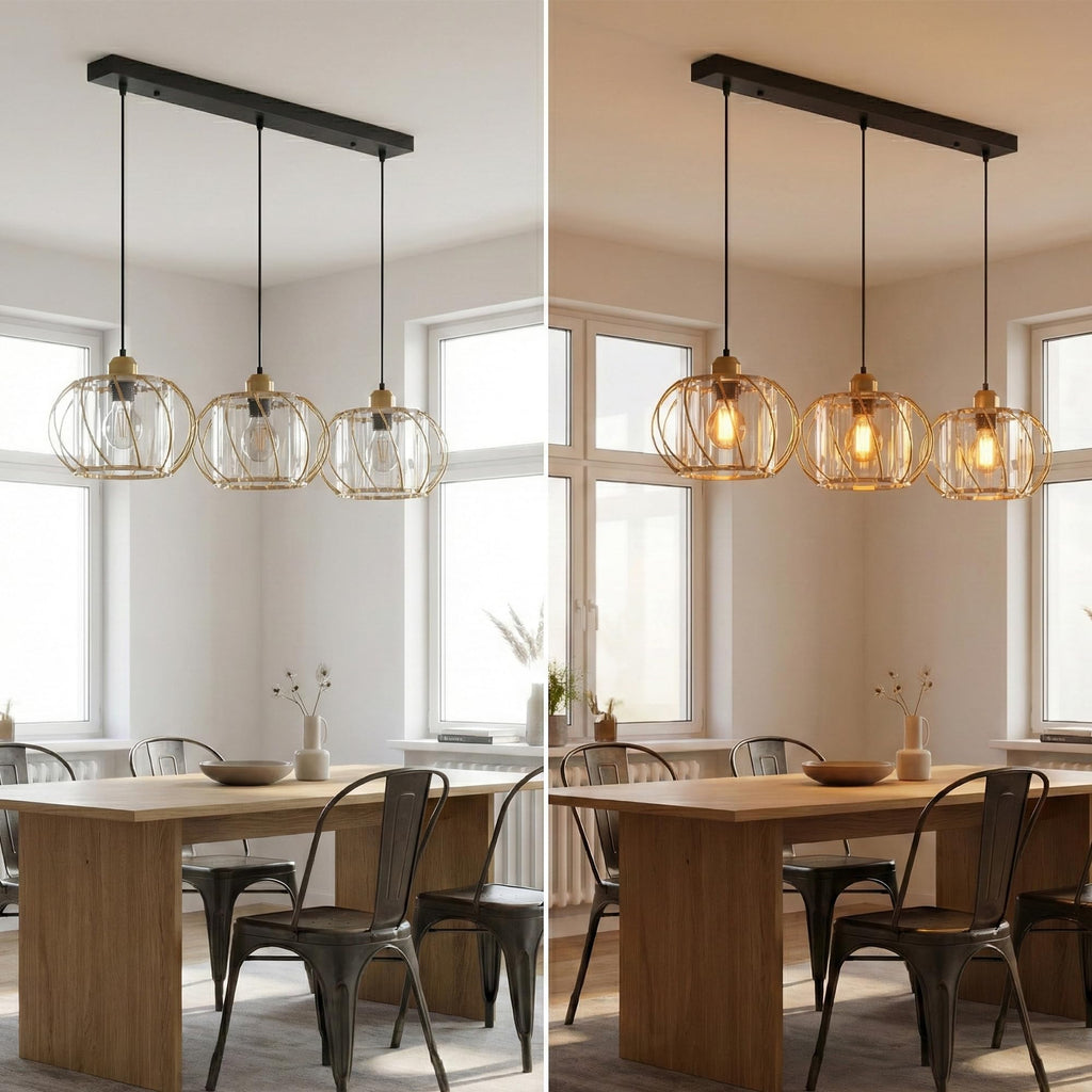 3 Light Crystal Glass Pendant Lamp ~6537