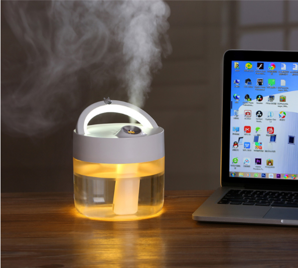 Portable Quiet Air Purifier with Humidifier Lamp