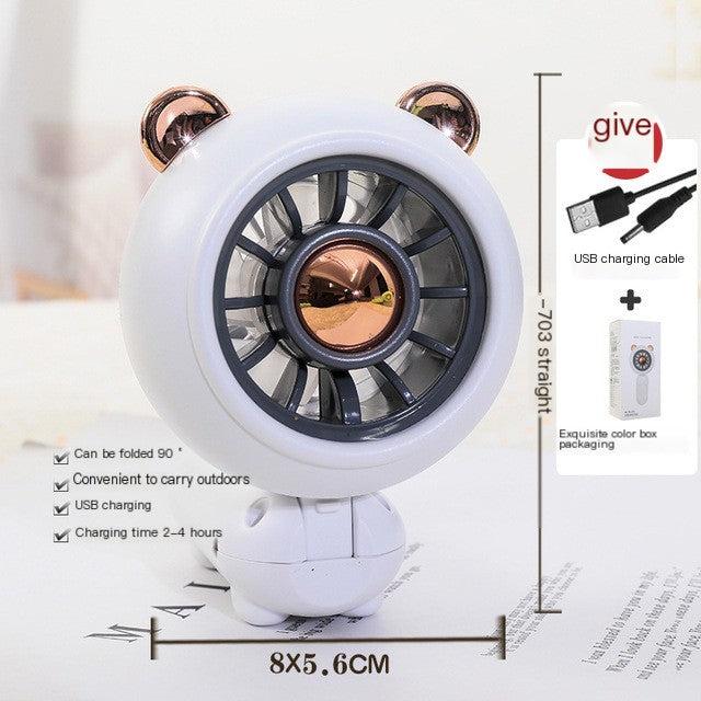 Portable Cartoon USB Rechargeable Handheld Fan