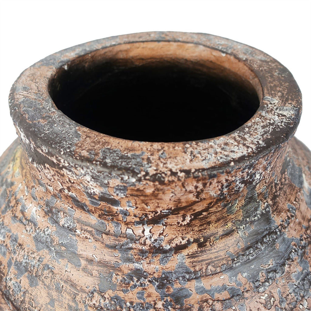 40cm x 32cm Aztec Large Composite Textured Vase Composite Plant Pot-4