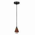 Vintage Cone Copper Pendant Holder Black Pendant Set with Copper Ceiling Rose~4280-3