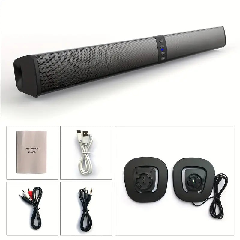 NNETM 20W 3D Home Theater Stereo Surround Wireless Speaker - Black