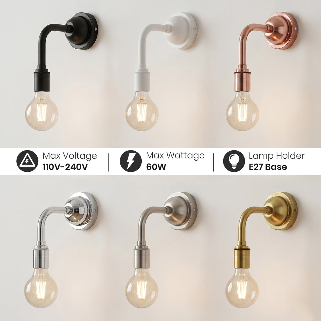 Industrial Wall Light E27 G95 LED Elbow Arm Wall Sconce - 6829-1