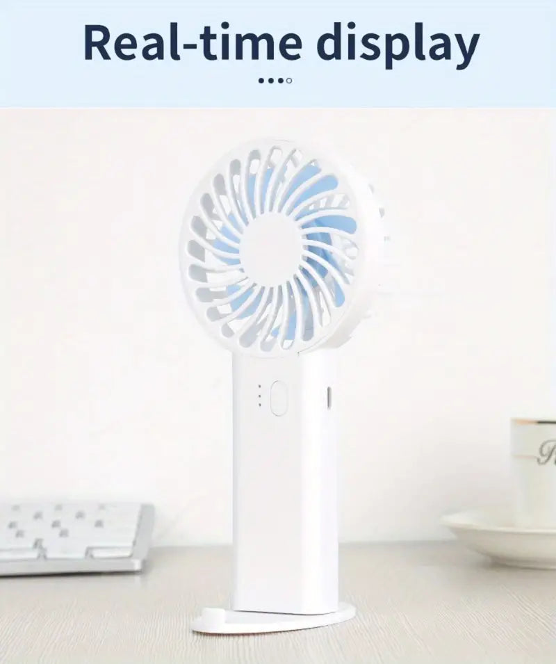 1PC Portable USB Neck Fan - Handheld & Desktop Use