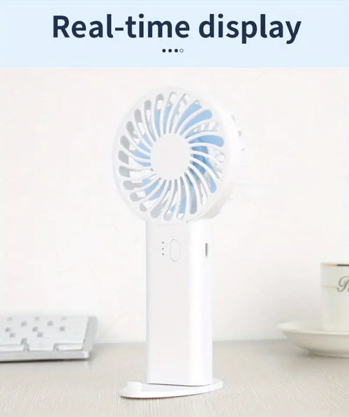 1PC Portable USB Neck Fan - Handheld & Desktop Use