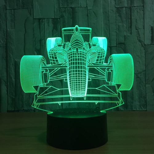 3D Racing LED Touch Control Night Light Decor Lamp