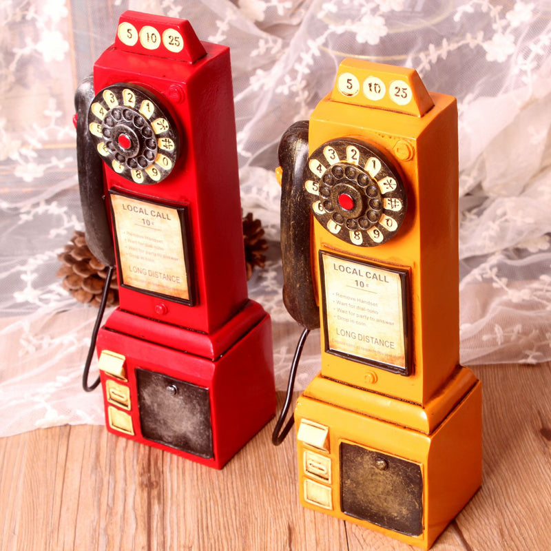 Creative Resin Telephone Model Home Decor Figurine