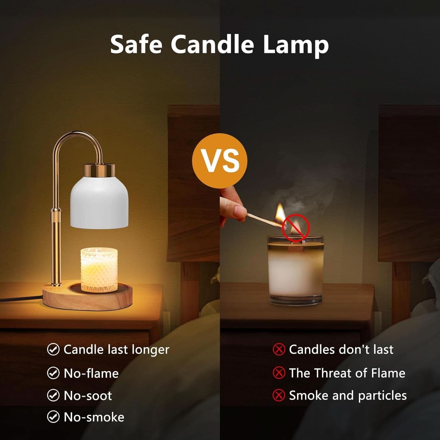 Adjustable Candle Warmer Lamp With Programmable Dimmer-3