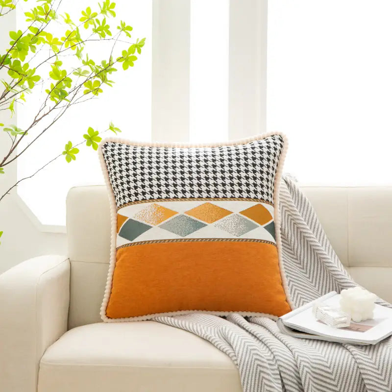 NovaChenille — Beaded Velvet Throw Cushion Cover