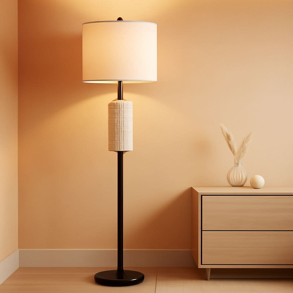 Matte Black 64 Inch Floor Lamp Architectural Design-0