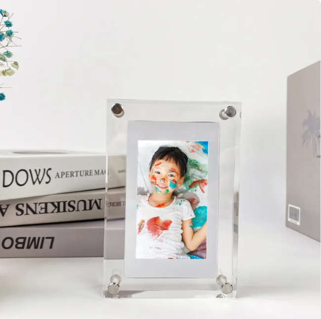 Acrylic Transparent Digital Photo Frame & Video Player