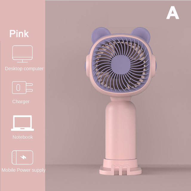 Kawaii Mini Handheld Fan - Portable Summer Cooling Fan